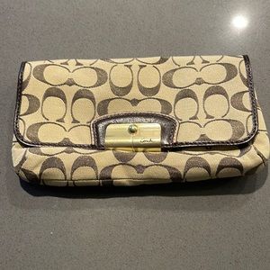 Coach signature clutch bag